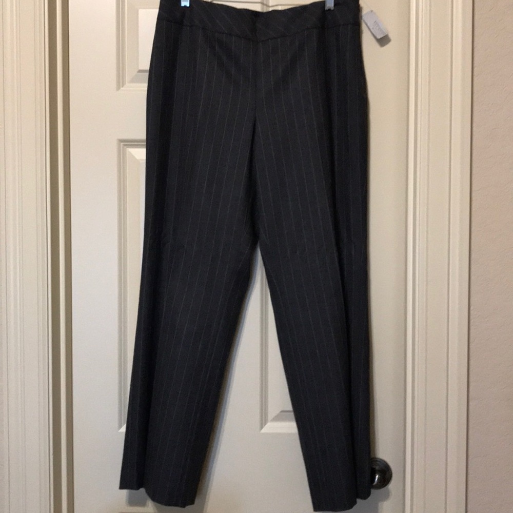 NWT Talbots Collection Gray Pinstripe Pants